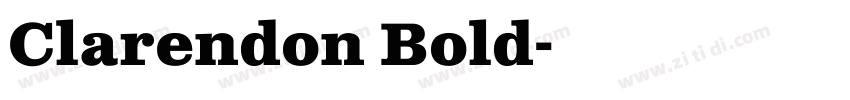 Clarendon Bold字体转换